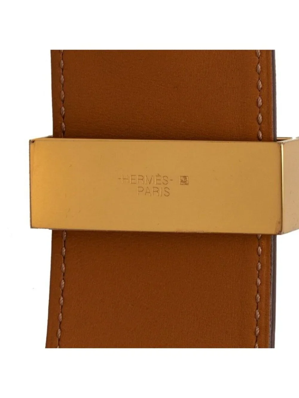 Hermes Collier de Chien Bracelet Purple Gold Leather Plated